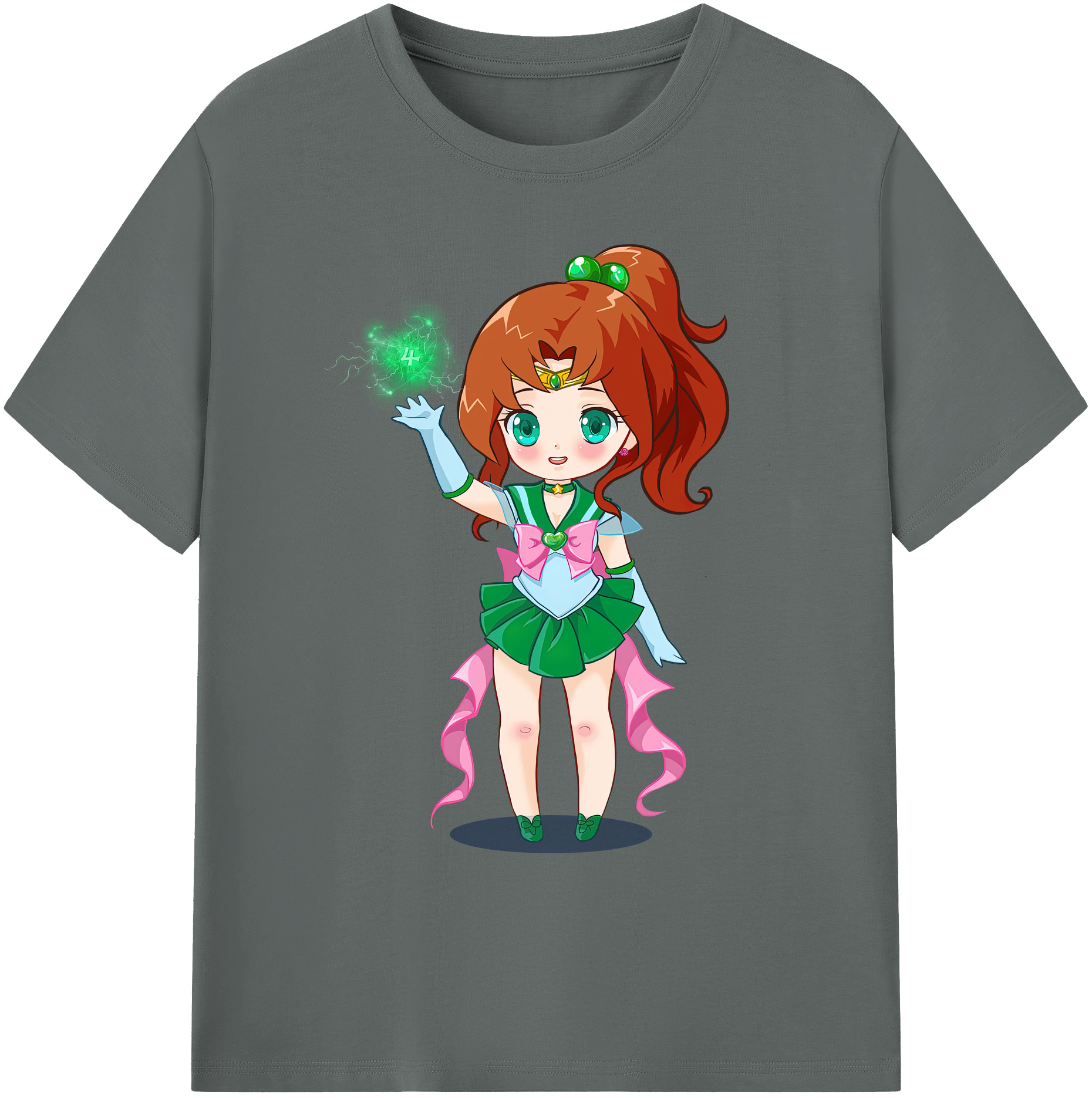 （画像用） 美少女戦士セーラームーン 木野 まこと きの まこと Sailor Moon Kino Makoto （セーラージュピター；Sailor Jupiter） 綿100％ メンズ半袖Tシャツ｜肌触りやわらか＆通気性